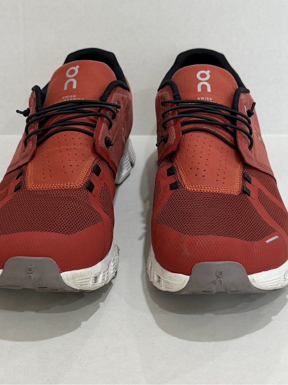 On Running Men's Rust Red Athletic Running Shoes